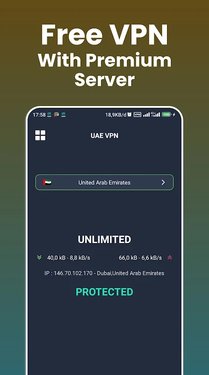 UAE VPN - Proxy VPN for UAE screenshot 1