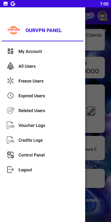 OURVPN PANEL screenshot 1