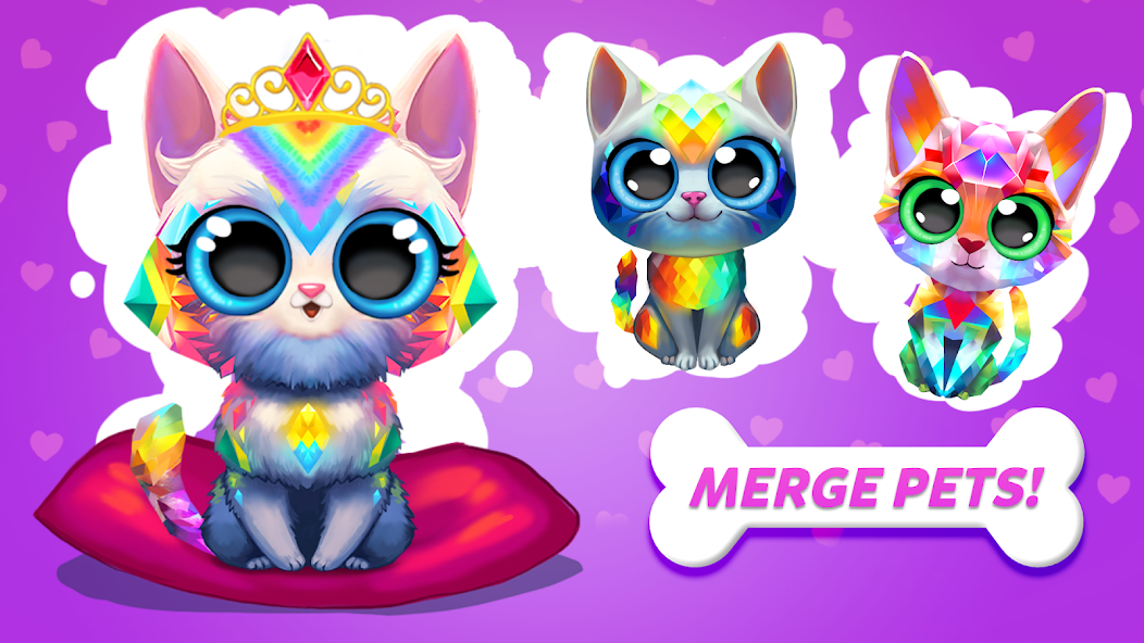 Merge Cute Animals: Pets Games Mod screenshot 3