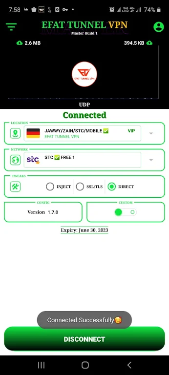 Efat Tunnel Vpn screenshot 2