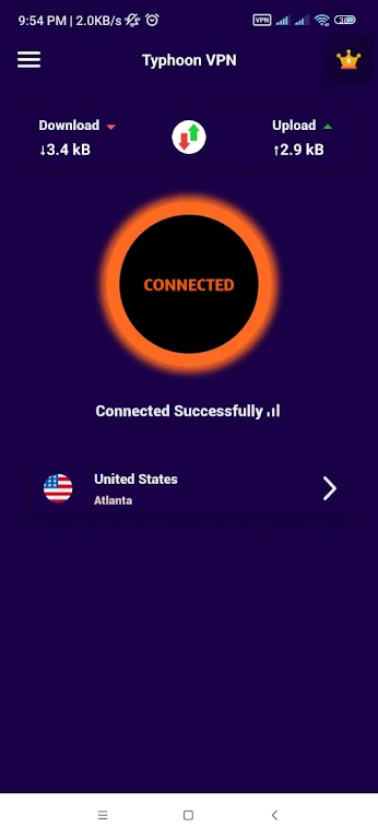 Typhoon VPN Super Fast VPN screenshot 1