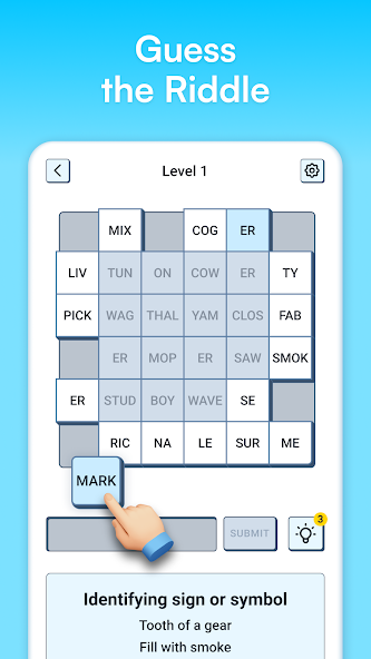 Syllatiles - Word Puzzle Game Mod screenshot 1