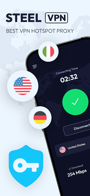 Steel VPN - Super Fast Proxy screenshot 1