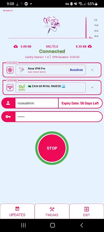 Rose vpn Pro screenshot 1