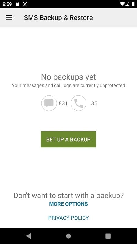 SMS Backup & Restore Pro screenshot 1