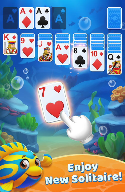 Tiny fish solitaire - Klondike screenshot 1