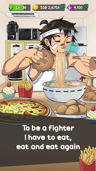 Food Fighter Clicker Games Mod screenshot 1