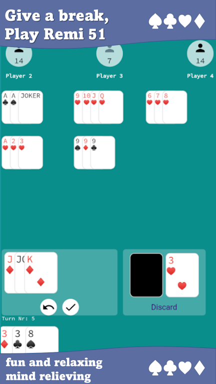 Remi 51 Card Game screenshot 1