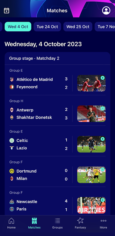 Champions League Official screenshot 2