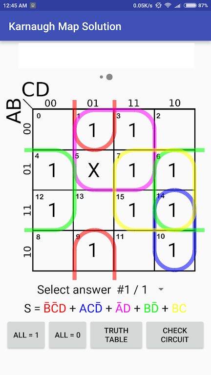 Karnaugh Kmap Solver screenshot 4