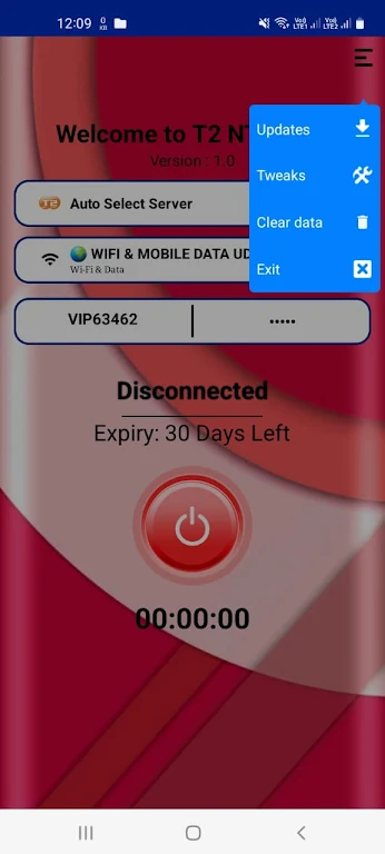 T2 NTE VPN screenshot 1