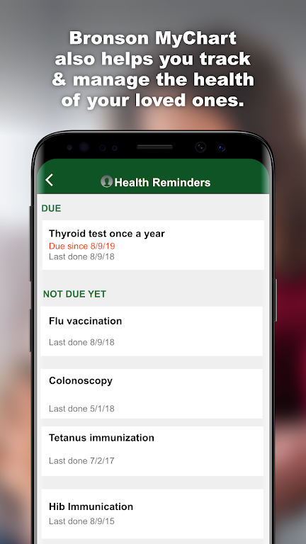 Bronson MyChart screenshot 4