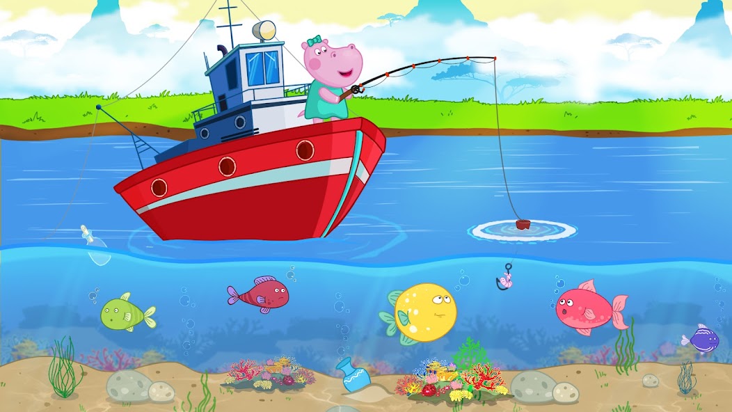 Fishing Hippo: Catch fish Mod screenshot 2