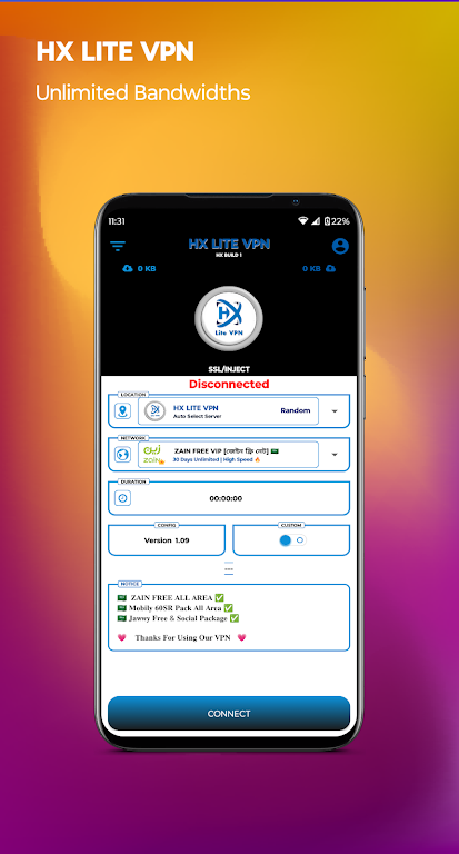 HX LITE VPN screenshot 2