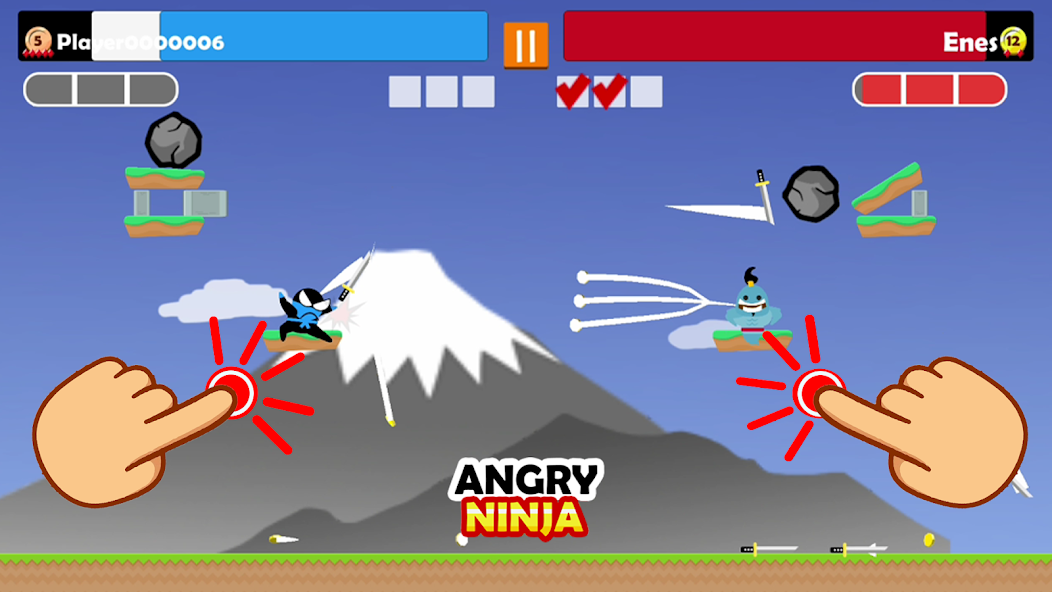 Jumping Ninja Party 2 Player Mod screenshot 4