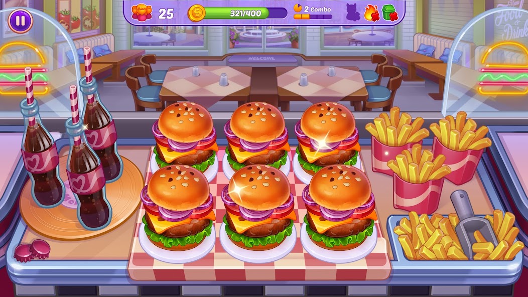 Cooking Crush - Cooking Game Mod screenshot 1