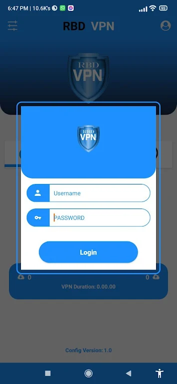 RBD VPN screenshot 1