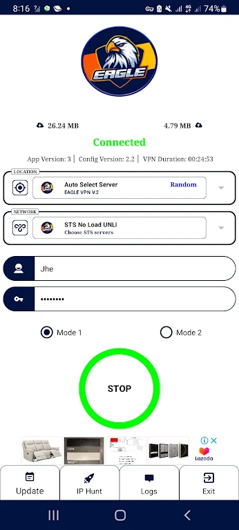 EAGLE VPN V2 screenshot 2