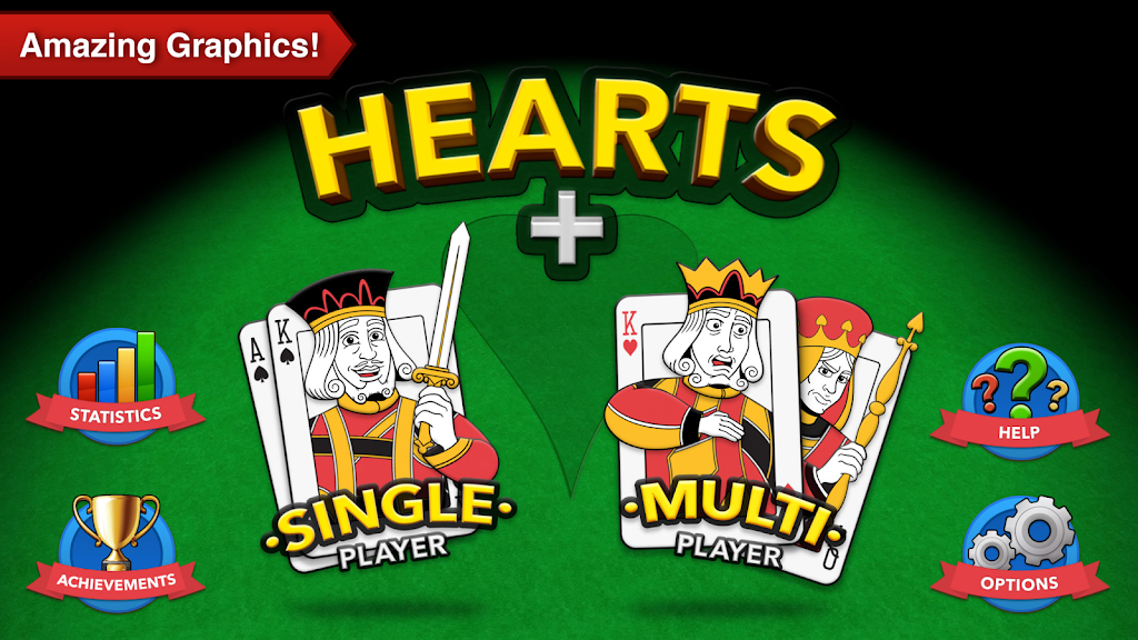 Hearts + Classic Card Game screenshot 2