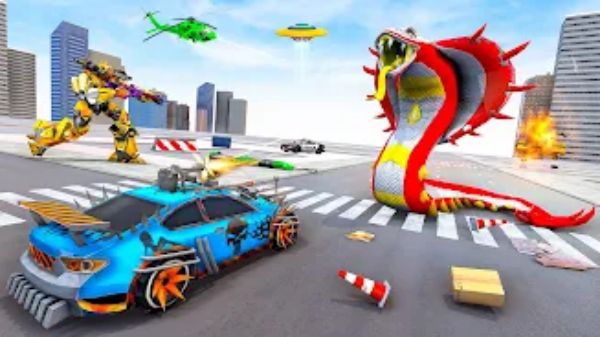 Snake Robot Car Transform Game screenshot 2