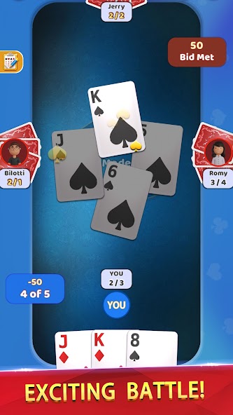 Spades Offline - Card Game Mod screenshot 3