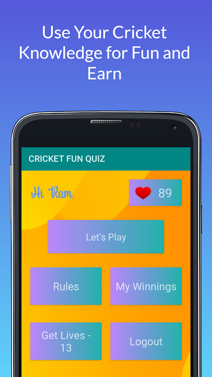 Cricket Quiz - Earn Real Money screenshot 1