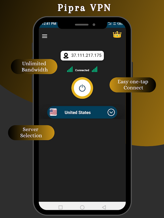 Pipra VPN - Fast & Secure VPN screenshot 1