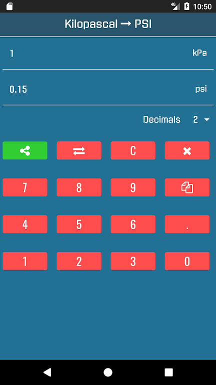 Kpa to Psi Converter screenshot 2