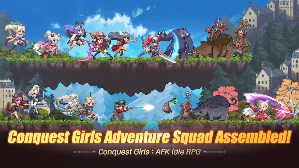 Conquest Girls : AFK idle RPG Mod screenshot 1