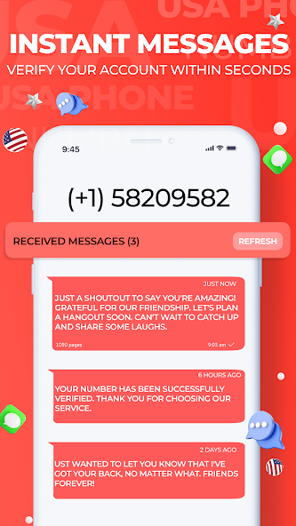 USA Phone Number Receive SMS Mod screenshot 4