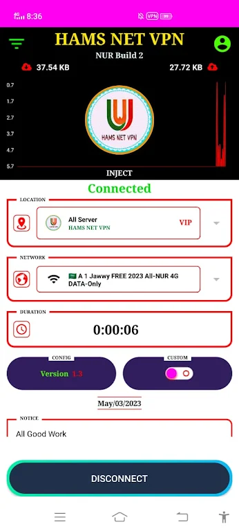 HAMS NET VPN - Fast & Secure screenshot 2