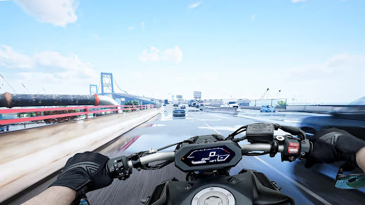 Traffic Moto Bike Rider City Mod screenshot 4