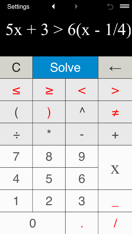 Inequality Calculator screenshot 1