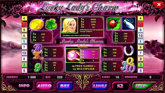 Lucky Lady Charm Deluxe slot screenshot 2