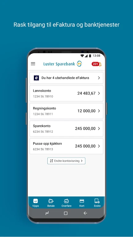 Luster Sparebank Mobilbank screenshot 2