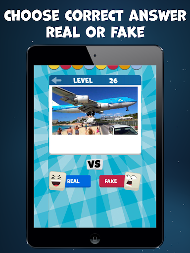 Fake Or Real Funny Picture Quiz - Free Trivia Game screenshot 1