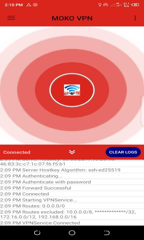 Moko VPN - Free Fast SHH/HTTP/SSL Tunnel screenshot 4