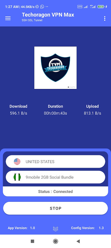 Techoragon vpn max  fast ssh/ssl vpn screenshot 4