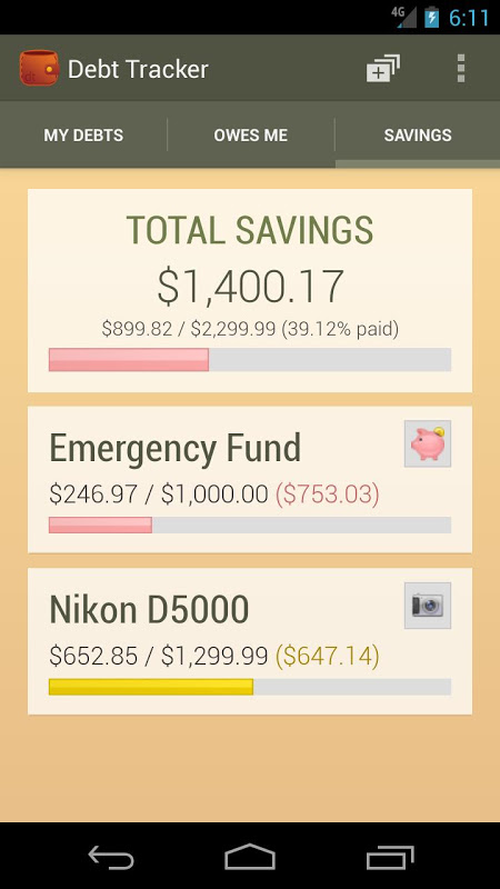 Debt Tracker screenshot 2