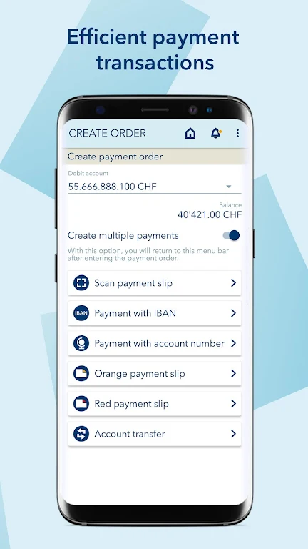 VP Bank e-banking screenshot 2