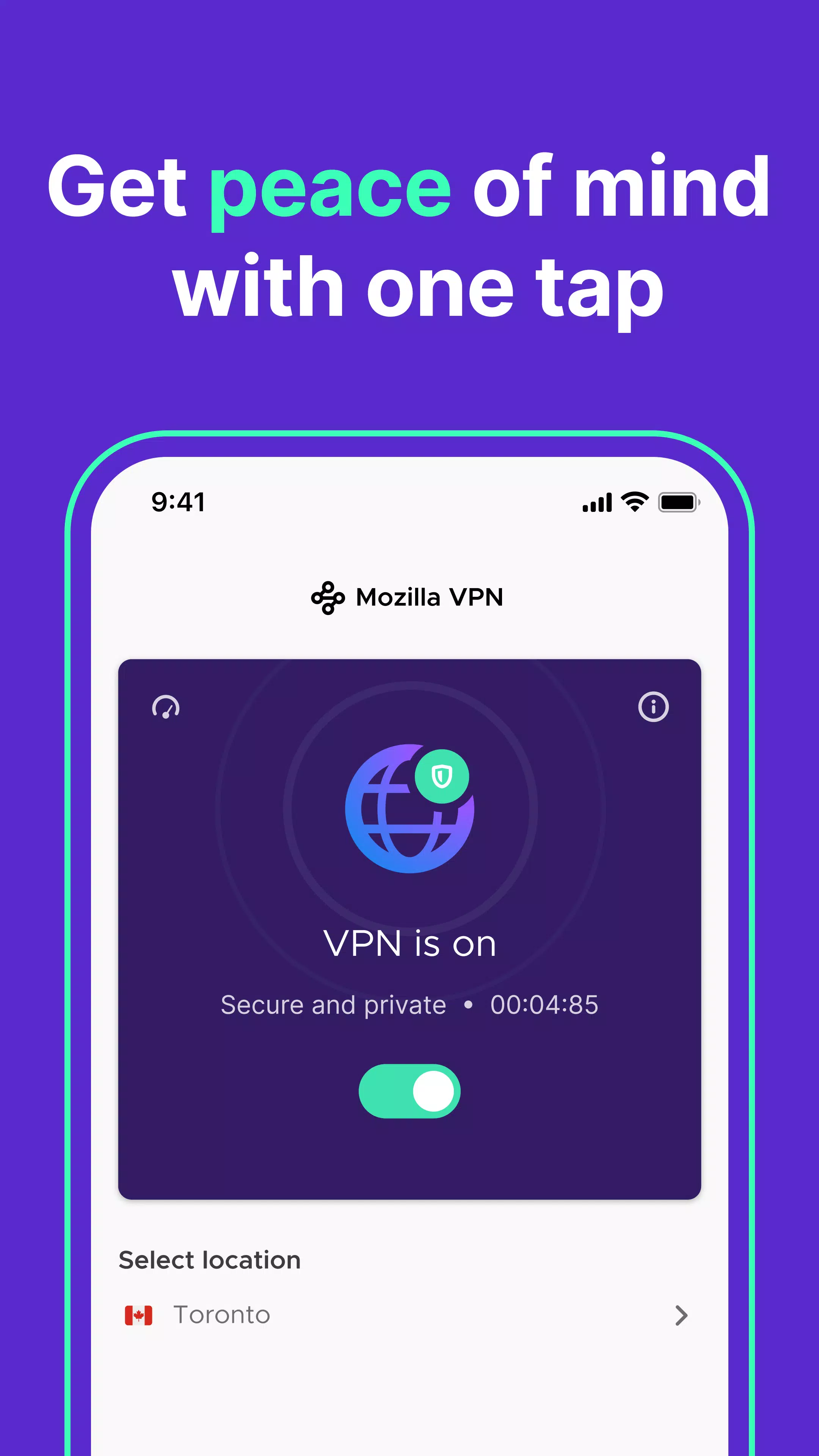 Firefox Private Network VPN screenshot 1