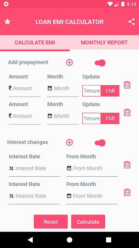 Loan Repayment Interest Statement Calculator screenshot 2