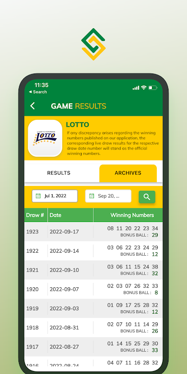 Supreme Ventures Games Results screenshot 3