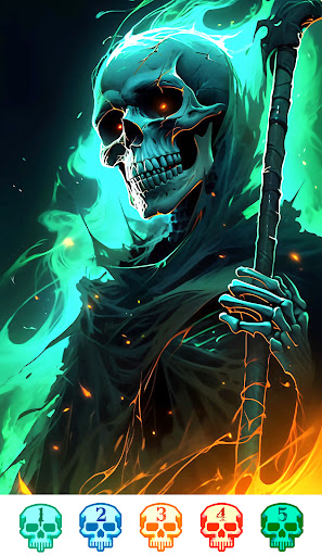 Dark Skeleton Color by number screenshot 2