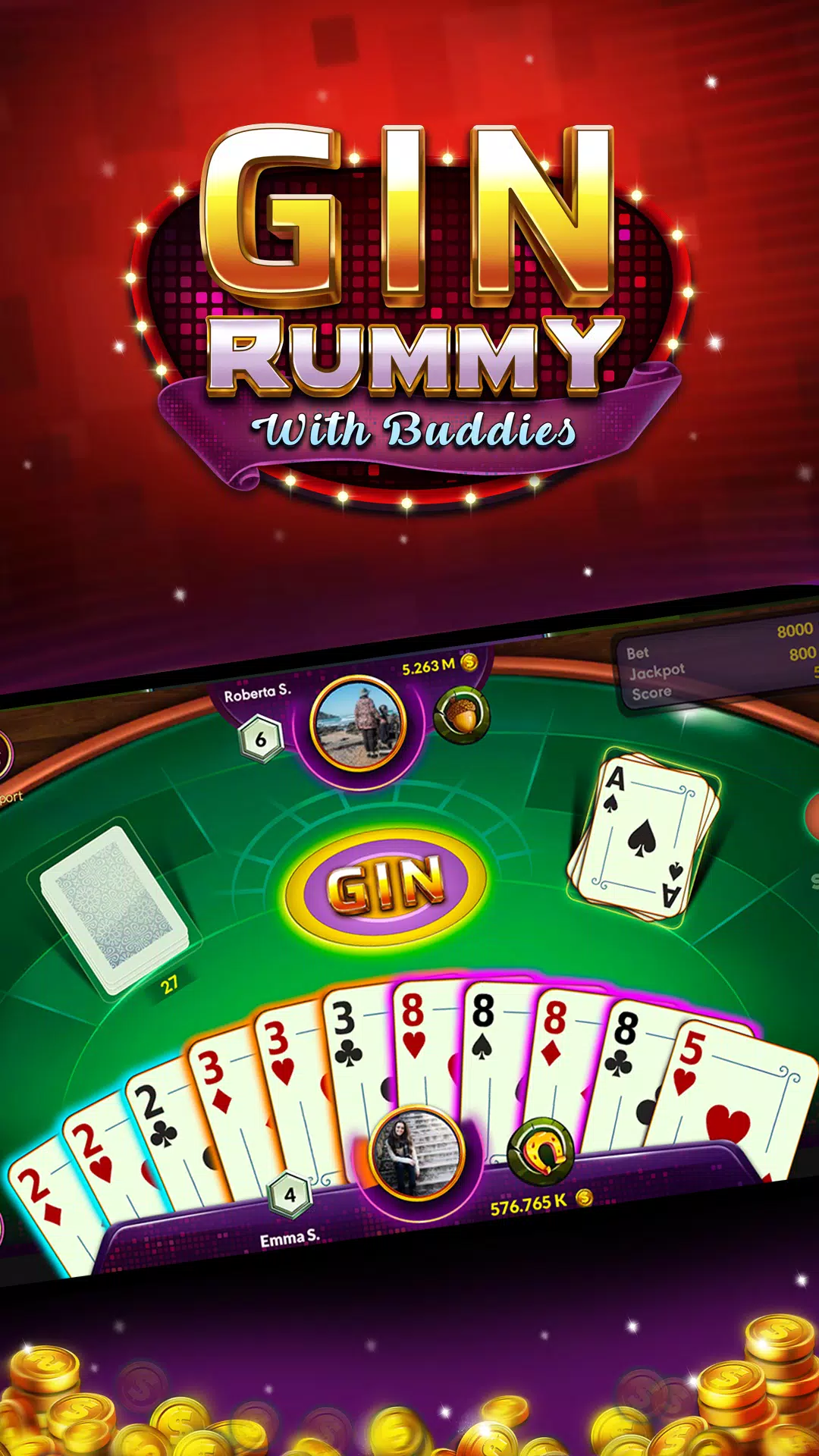 Gin Rummy - Online screenshot 1