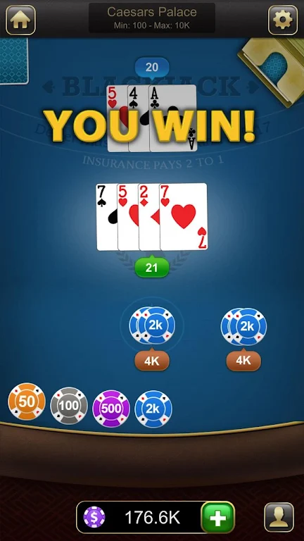 Blackjack 21 screenshot 2