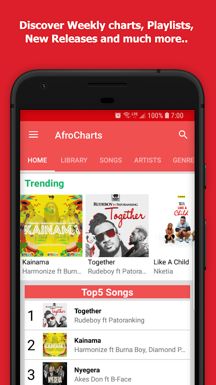 AfroCharts: 100% African Music screenshot 1