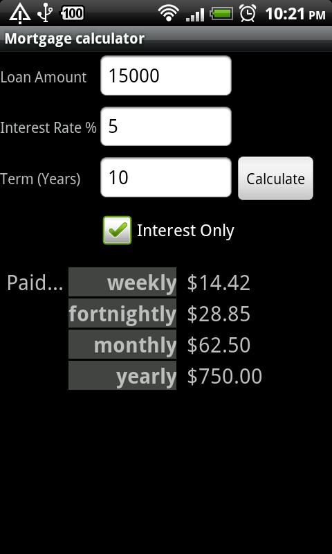 Simple Mortgage Calculator screenshot 2