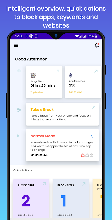 Stay Focused: App/Site Blocker Mod screenshot 1