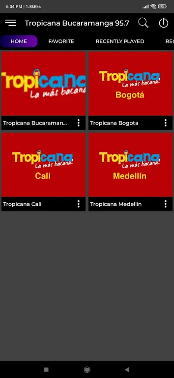 Tropicana Bucaramanga 95.7 screenshot 1